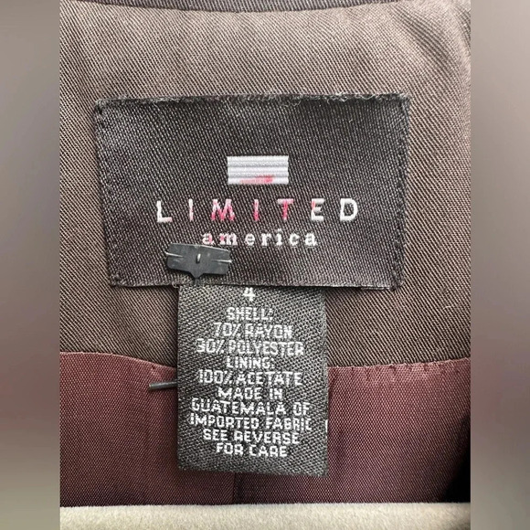 The Limited Womens 2 Button Brown Blazer Size 4 - Picture 9 of 9